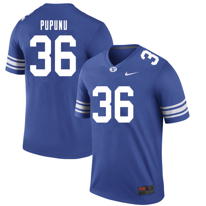 Men #36 Kade Pupunu BYU Cougars College Football Jerseys Sale-Royal